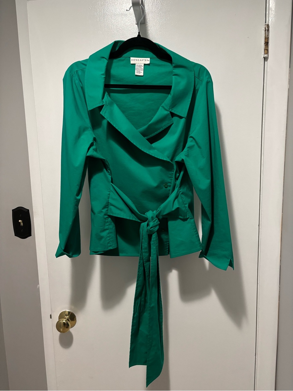 Doncaster Kelly Green Button-Front Shirt Large